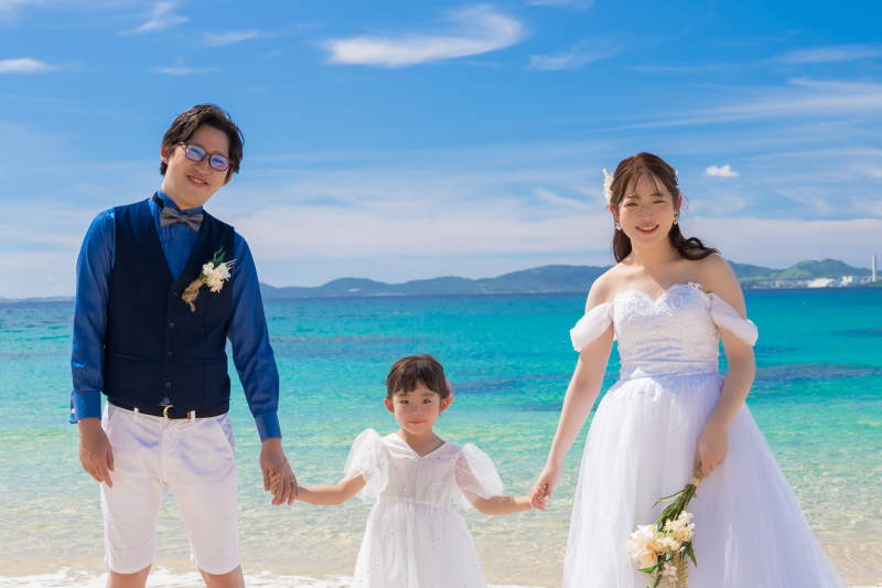 家族3人でウェディングフォト