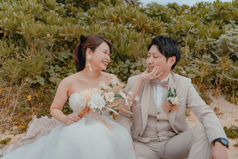 みどりバックに