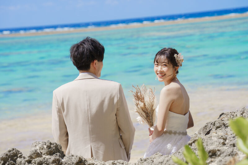 新婦さん振り向き