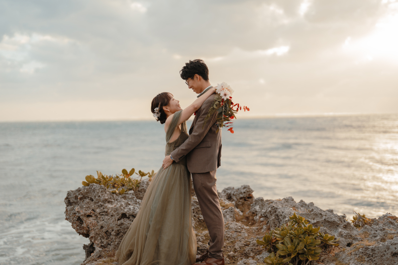 残波ビーチのサンセット