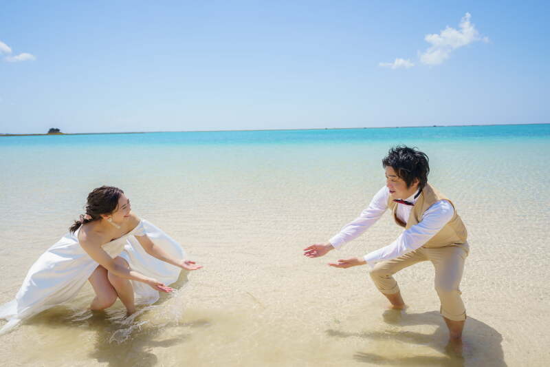 水の掛け合い