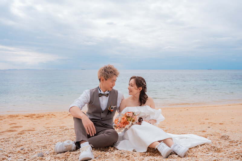 お揃いのスニーカー