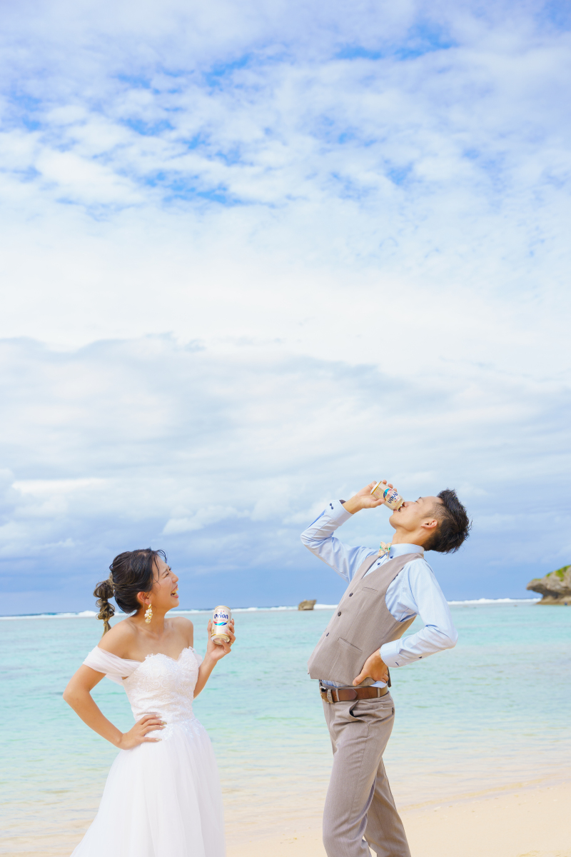 ビールをグイッと！