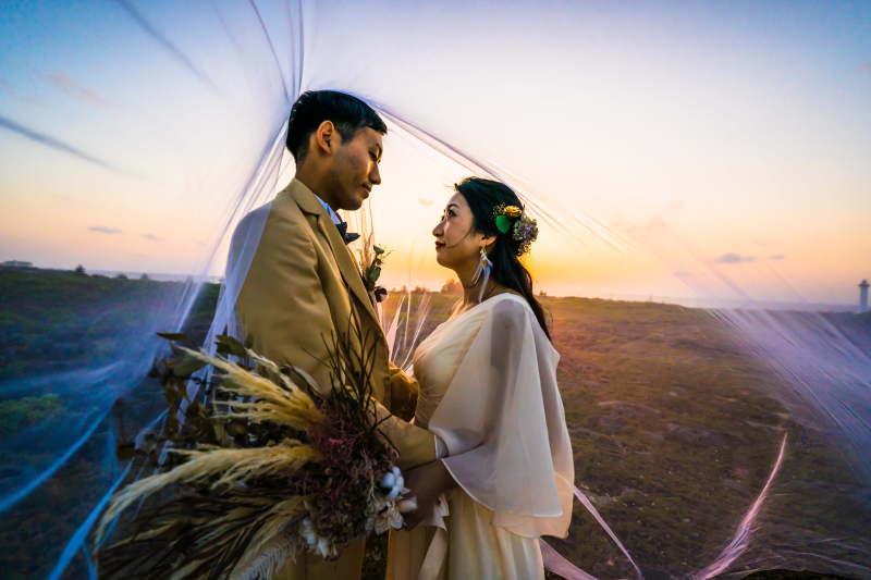 ベールの中のお二人