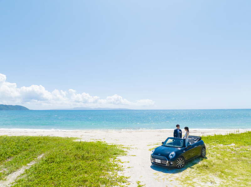 ドローンでオープンカー撮影