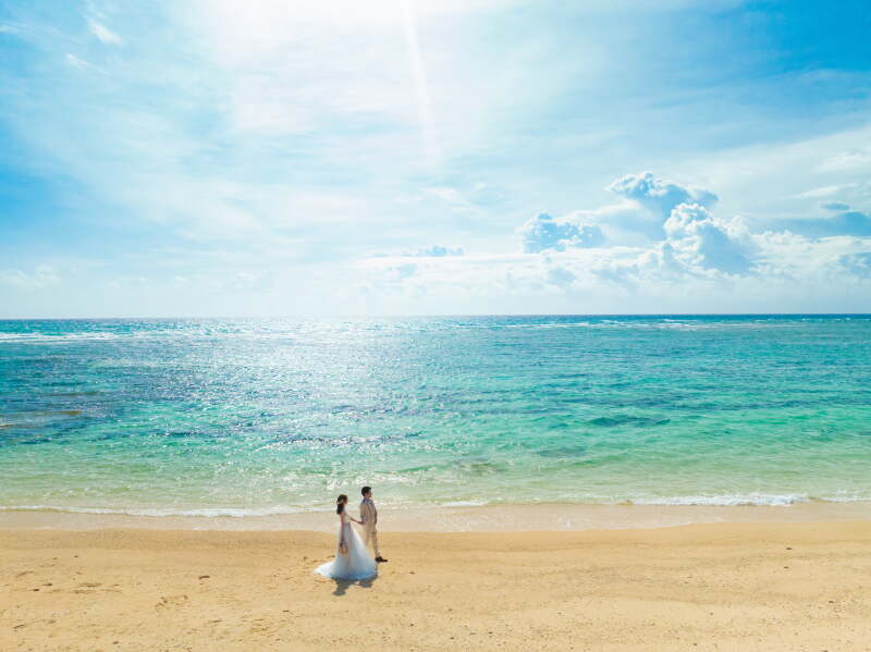 ドローン撮影で叶えた空からのウェディングフォト