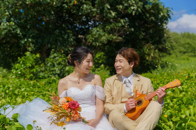 ウクレレでノリノリ♪