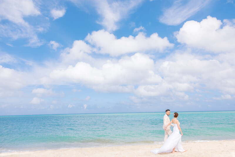 台風とは思えない青空で撮影