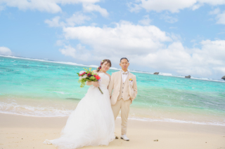 南国チックなウェディングフォト