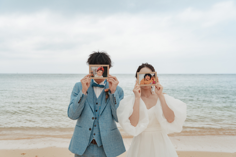 幼少期の写真と一緒に