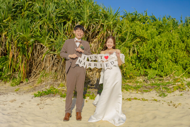 みどりバックに