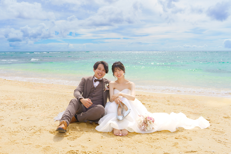 海辺でちょこんと腰掛けて