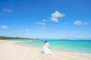 晴天に恵まれた二人(お顔は隠してます)