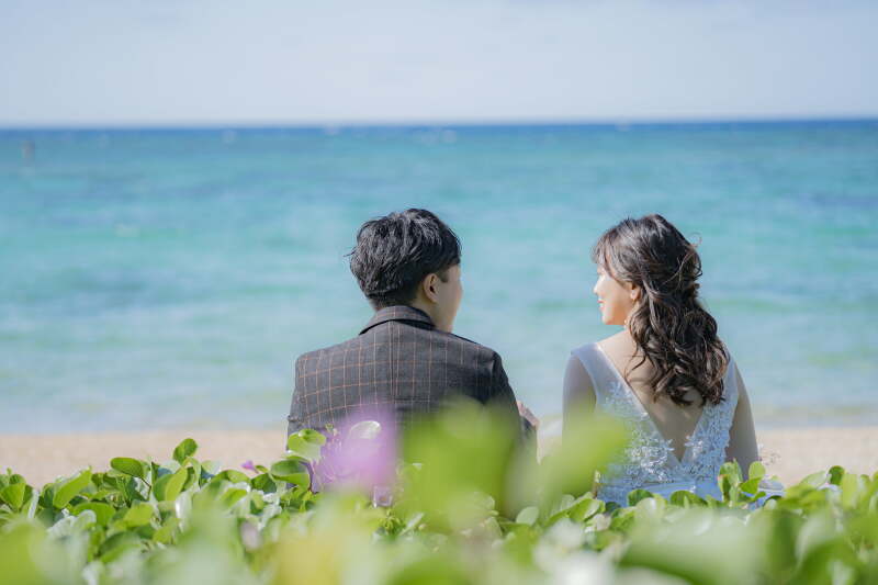 夏の様な日差しの中での撮影