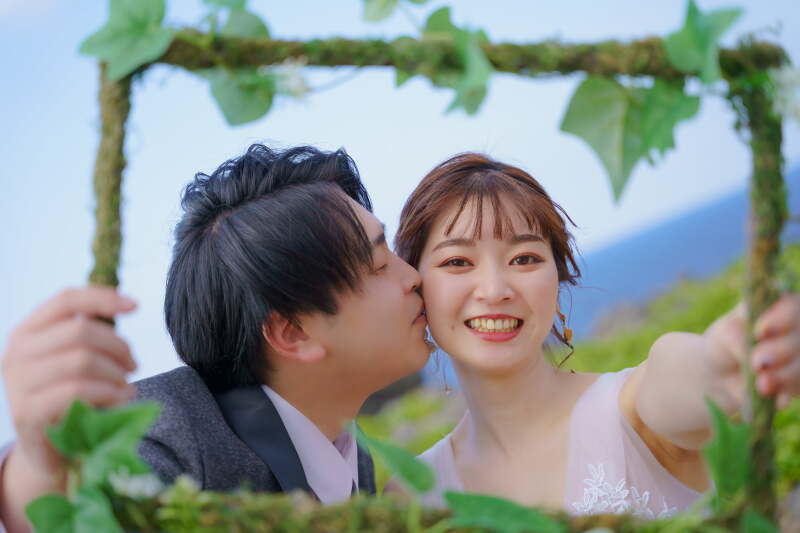 フレームの中でちゅ〜♡