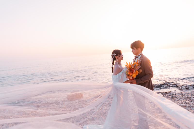 ベールで幻想的に