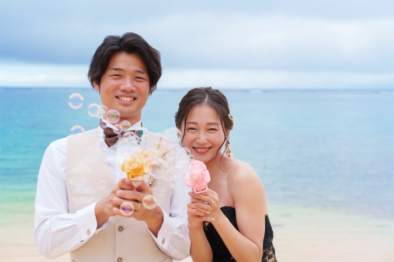 シャボン玉に、笑顔もこぼれて