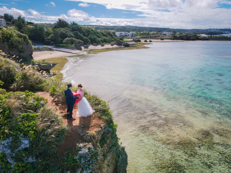 ドローン付きザネー浜撮影