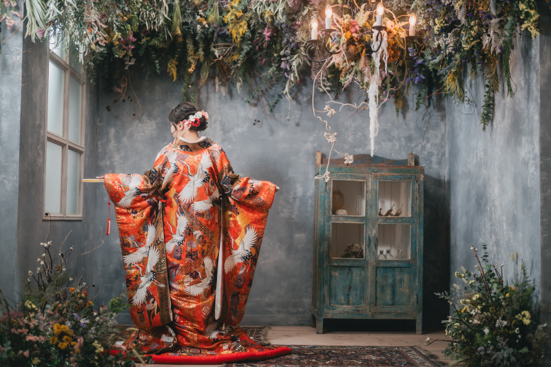 ヘアアレンジと和装姿を美しく残します