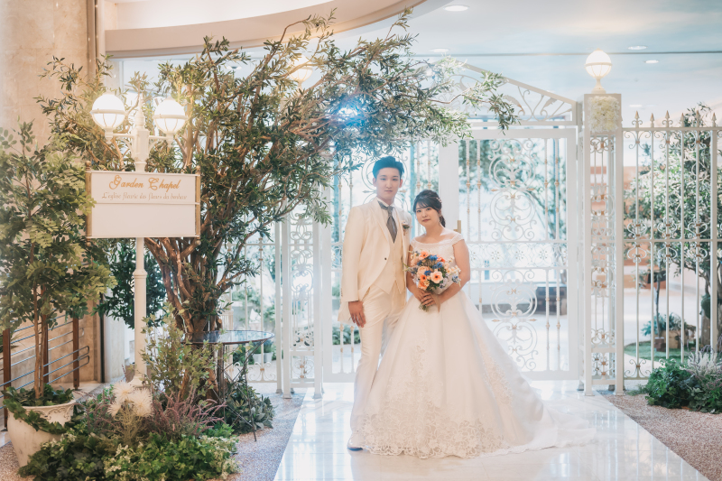 お色直し後は明るいチャペルで♪