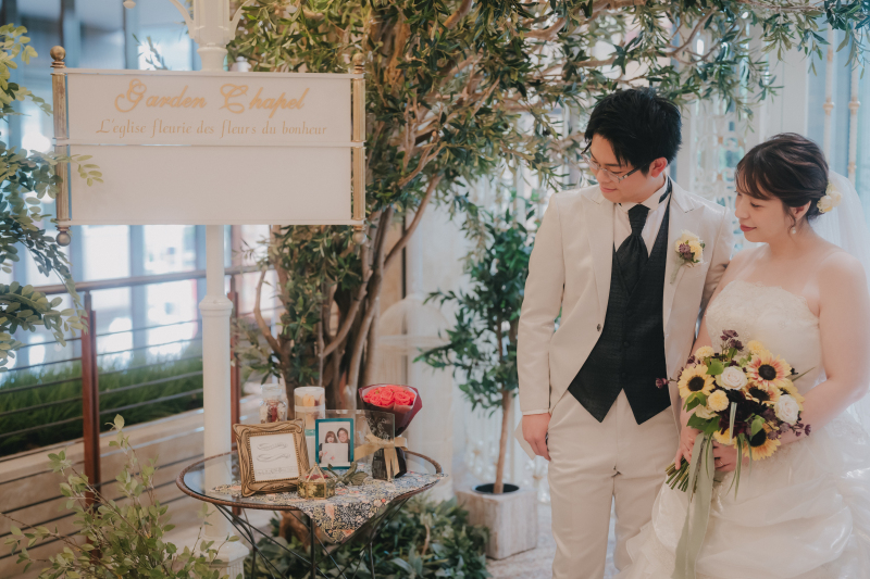 お色直しはウェディングドレスで♡