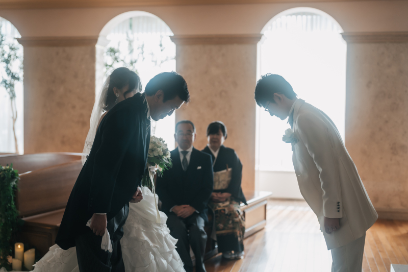 お父様からご新郎へ…