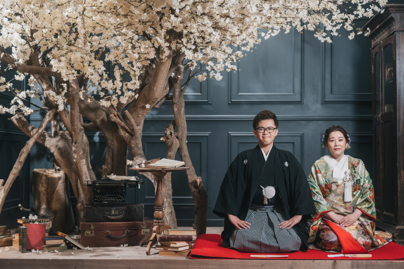 少し緊張した表情のおふたり♡