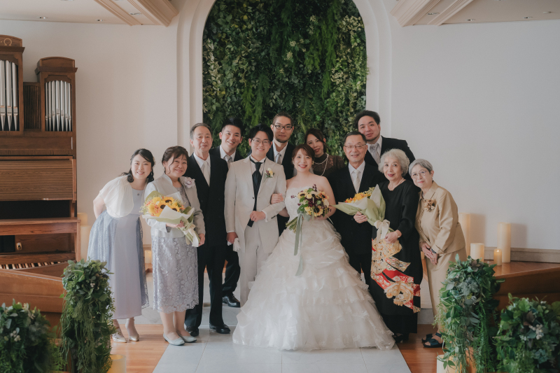 大切なゲストの方に見守られ…