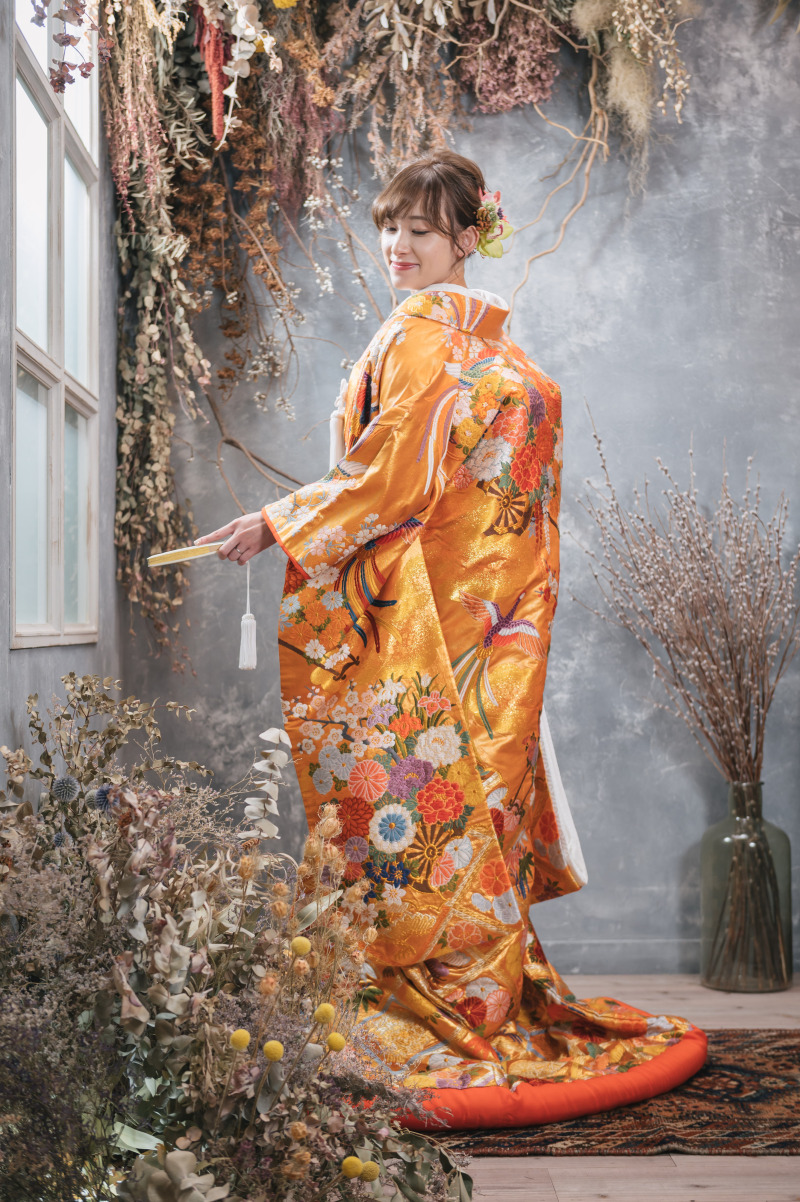 華やかな色打掛に身を包み♡