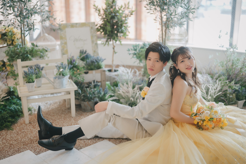 チャペルの外のガーデンスペースショット