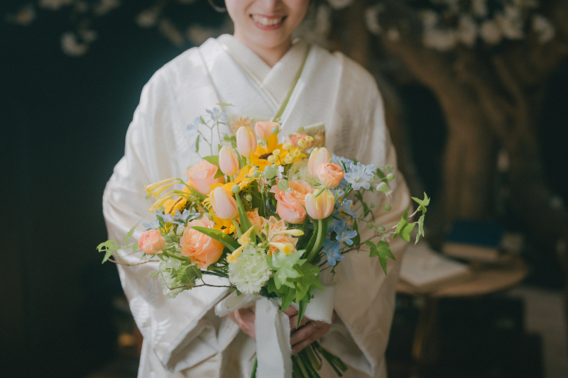 あなただけの、生花ブーケでより華やかに♡