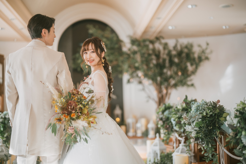 洋装はふんわりと温かみのある印象に♡