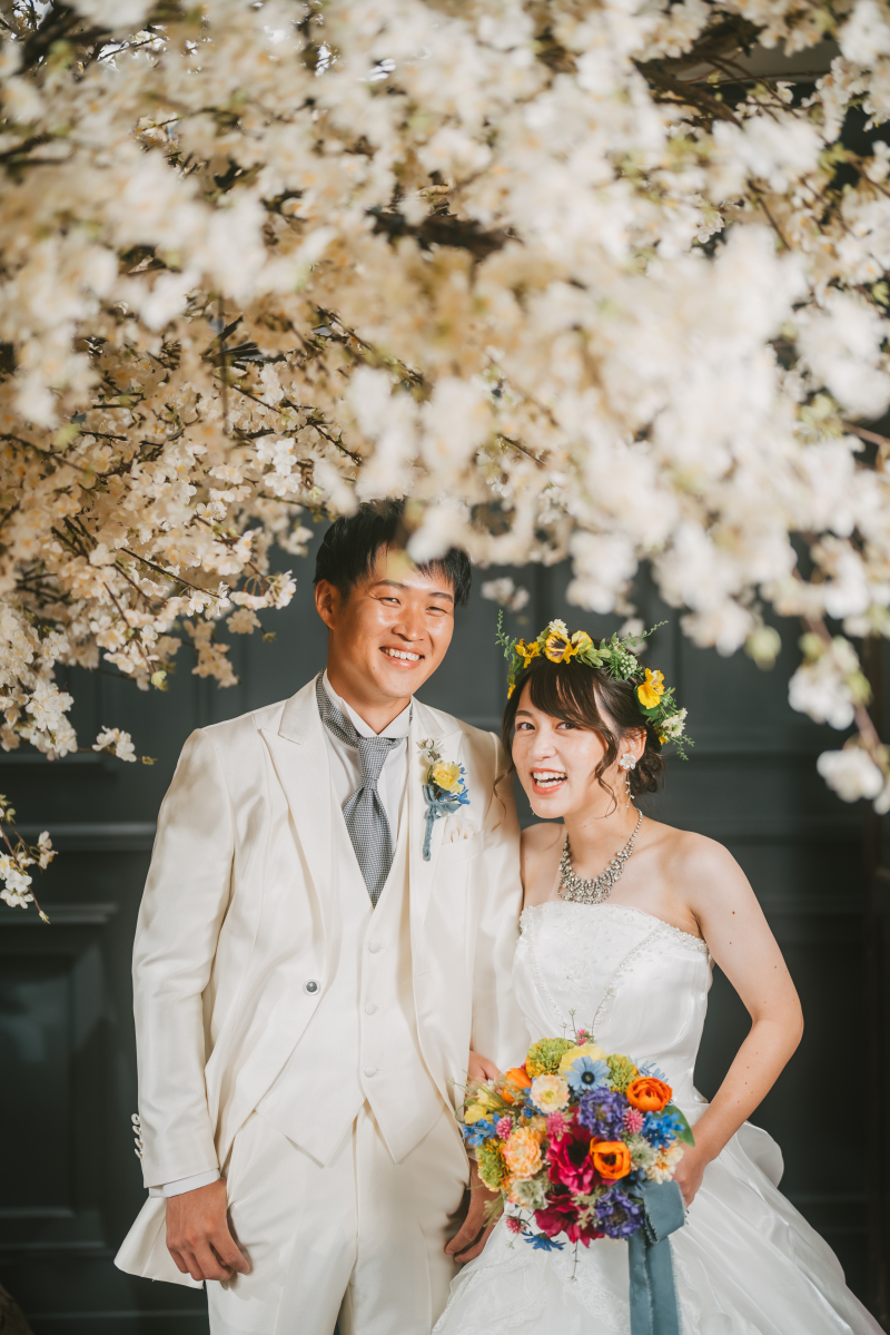 スタジオでは花冠をプラスして♪