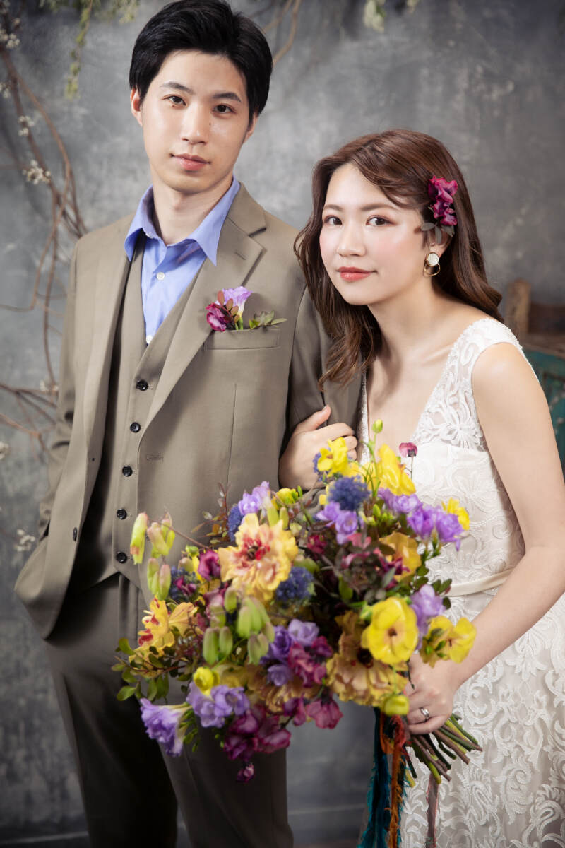 生花のブーケも一緒に♪