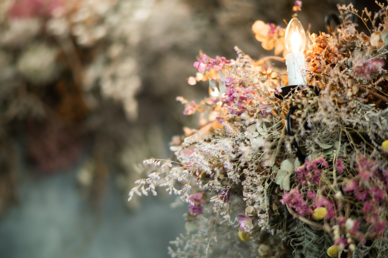 お気に入りのドライフラワーがいっぱいのスタジオ♡