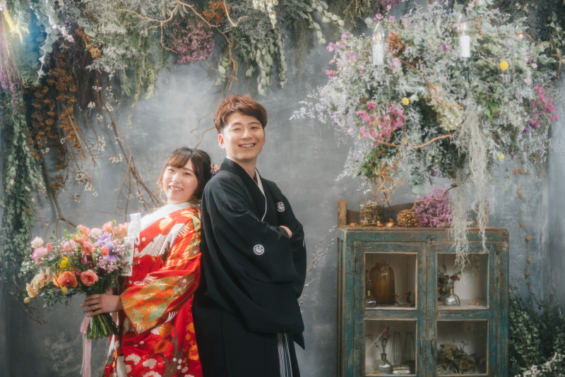 2つのスタジオにて和装撮影スタート♪