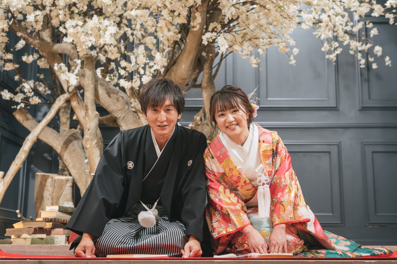 桜の木の下でご挨拶♡