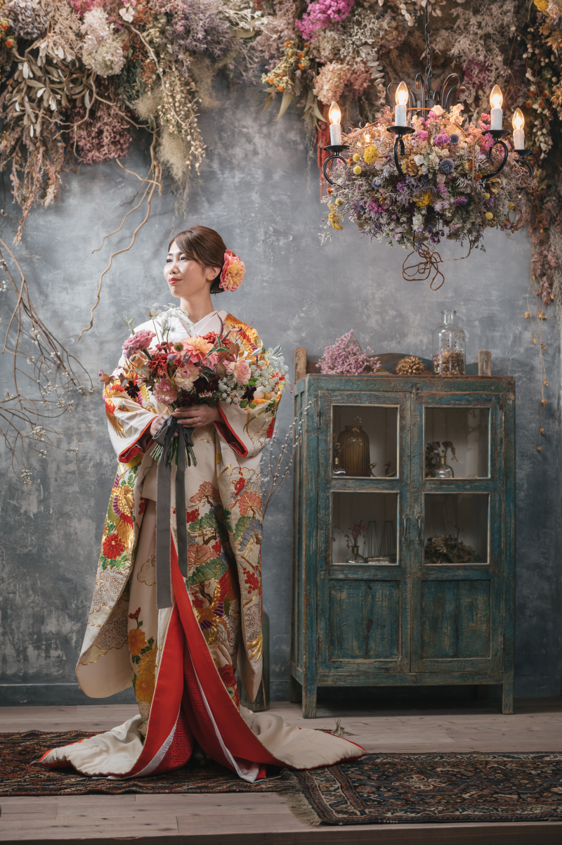 ブーケ＆ブートニアもこだわりました♡