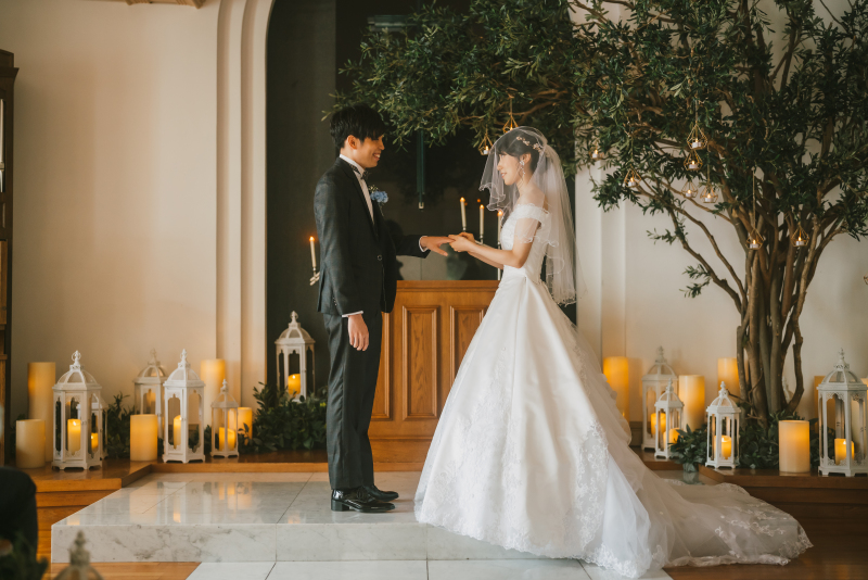 皆様へのお披露目も込めたウェディングセレモニー♡