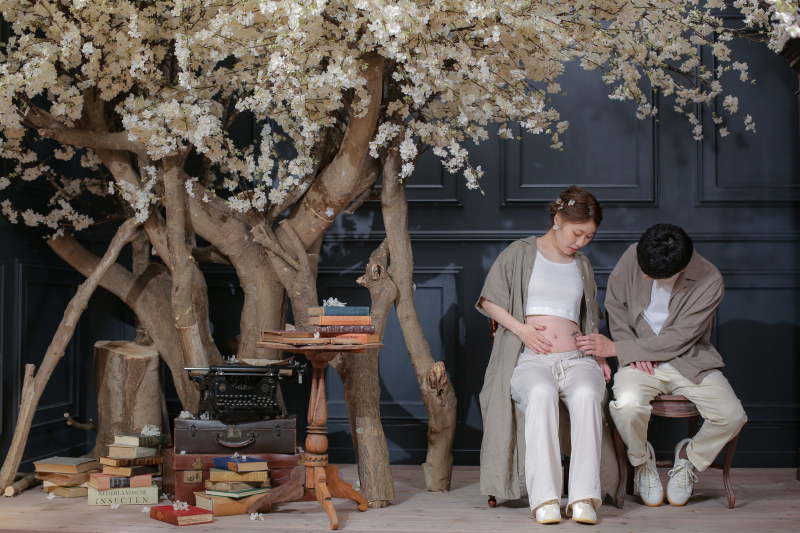 ペアーの私服でフォト撮影♡