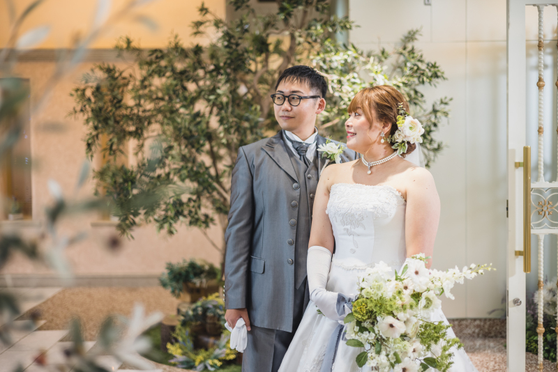 チャペル前のガーデンにて♡