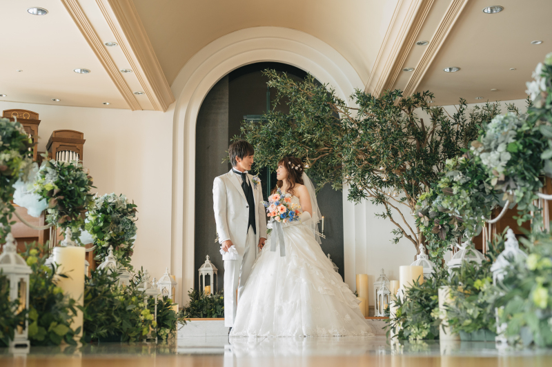 お色直し後はチャペルにて…♡