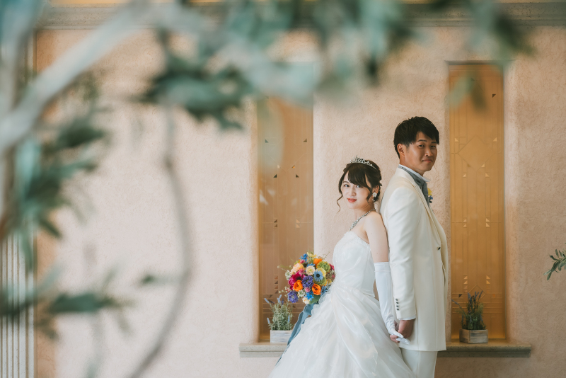 純白のドレス&白タキシード