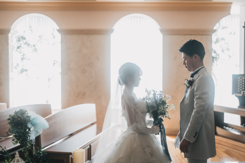 挙式風撮影で気持ちも高まる…