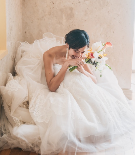 ふわふわのボリューム感たっぷりドレスにうもれ体験♪