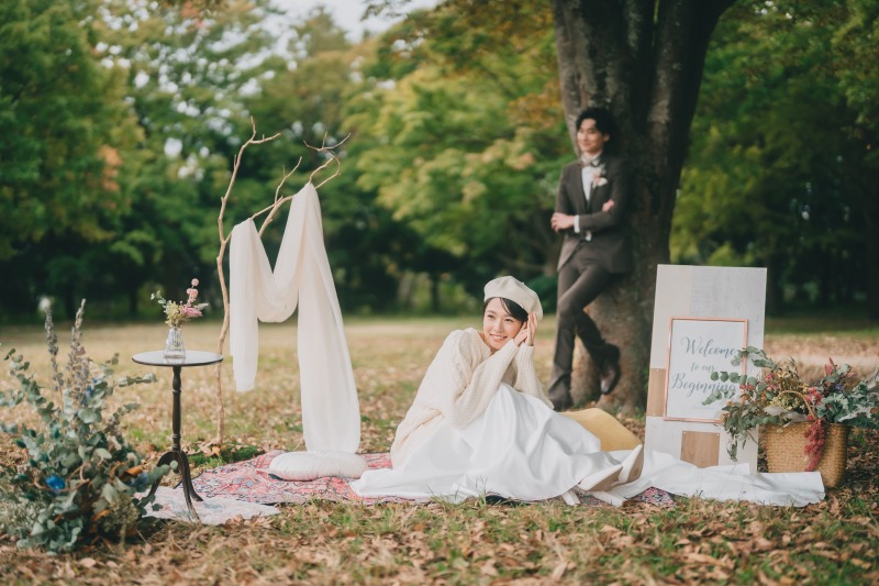広場にオーナメントを飾り付け♡ふたりらしいカタチを