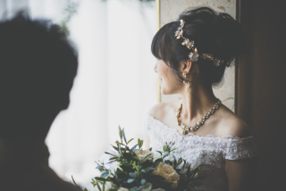 新婦ヘアチェンジ