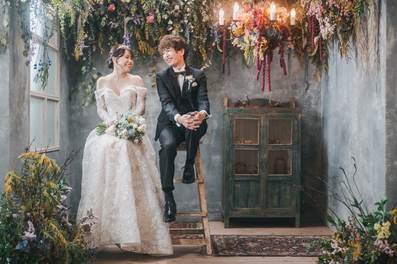 ≪全データ込み≫洋装１着！本格チャペルと花いっぱいのスタジオ写真が残せる！２時間撮影プラン