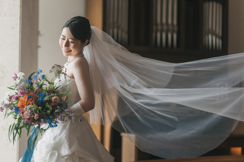 【洋装2着チャペルプラン】ウエディングドレスとカラードレスの2着撮影できる♪