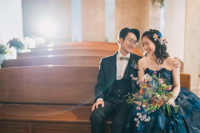 【洋装2着チャペルプラン】ウエディングドレスとカラードレスの2着撮影できる♪